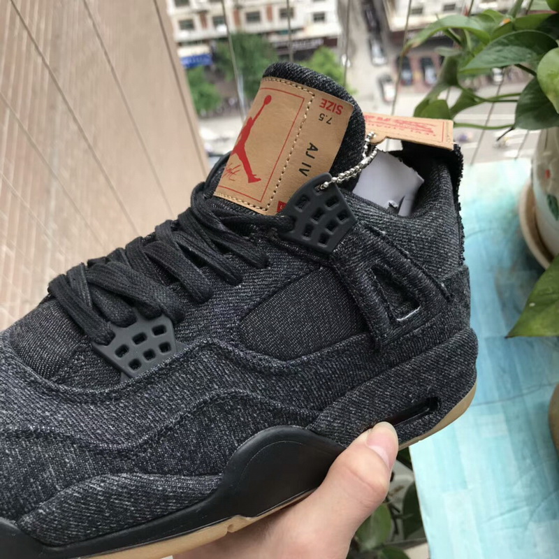 Authentic Air Jordan 4 X Levis NGR Black